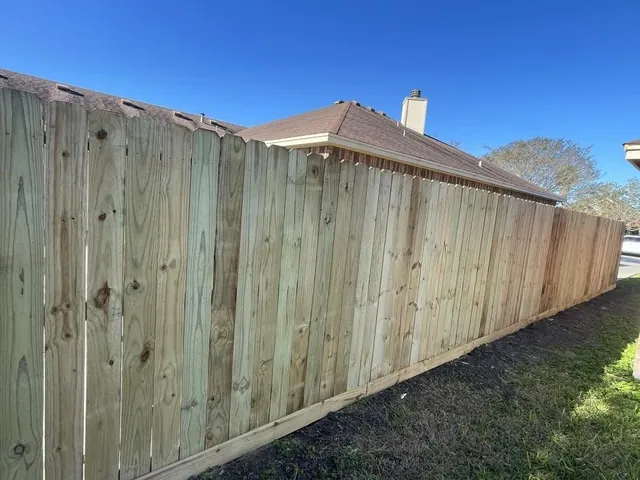 Fresh fence boards